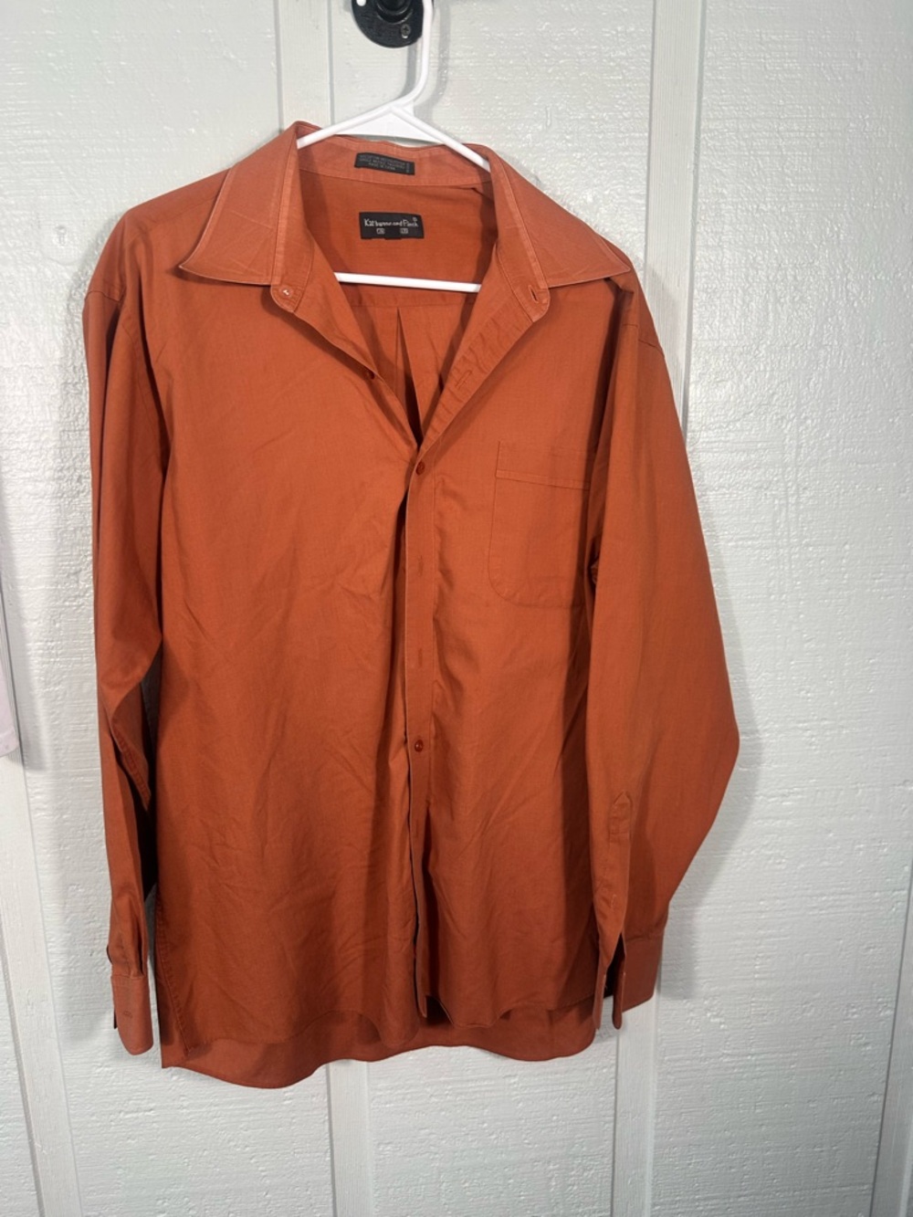 Kilburne & Finch Men’s Brown Long Sleeve Shirt Size 17 EUC